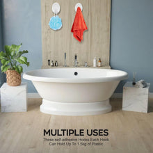 Earth Star Self Adhesive Plastic Wall Hook (12 Pc) - justgrabit.in | Just Grab It