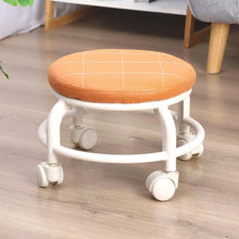Roller Seat Stool Low Height Rolling Plastic Stool Multifunctional Small Household Movable Mini Stool Pulley Wheel Stool for Garage Home Library (1 Pc) - Justgrabit Inc.