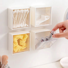 4037Adhesive Wall Mounted Flip Storage Box Holder Small Object Storage Case ( 1 pcs ) - justgrabit.in | Just Grab It
