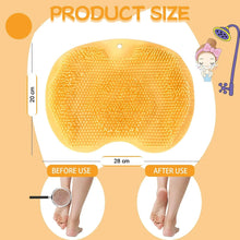 Yellow Silicone Bath Massage Cushion – Suction Cup Exfoliating Foot Scrubber & Mat - Justgrabit Inc.