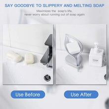Leaf Shape Soap Dish Holder with Drain for Bathroom & Kitchen Use - justgrabit.in | Just Grab It