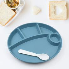 Plastic Food Plates / Biodegradable 5 Compartment Plate With Spoon for Food Snacks / Nuts / Desserts Plates for Kids, Reusable Plates for Outdoor, Camping, BPA - free (1 Pc) - Justgrabit Inc.