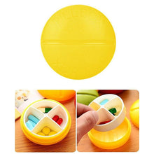 Portable Round Shape 4 Compartments Pill Box (1 Pc / With Brown Box) - justgrabit.in | Just Grab It