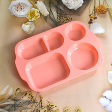 Unbreakable Plastic Food Plates / Biodegradable 5 Compartment Square Plate for Food - justgrabit.in | Just Grab It