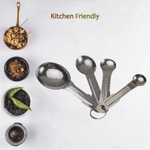 Stainless Steel Measuring Spoons Set - 4pcs, Anti - Rust for Kitchen & Baking - justgrabit.in | Just Grab It