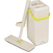 Floor Mop and Bucket Set, Flat Mop for Cleaning with Wringer, Self Clean Damp Mop and Bucket for Hardwood, Laminate, 2 in 1 Hands Free Mop with Washable Microfiber Pad for Wet & Dry Use - Justgrabit Inc.