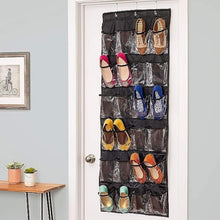 24 Grid Over the Door Shoe Organizer Rack Hanging Storage Space Saver (1 Pc) - justgrabit.in | Just Grab It