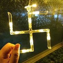 Swastik om Curtain Decorative Lights, String Lights with 12 Hanging Props138 LED, Diwali Decoration Items for Home Decor, Night Light, Room Lights for Bedroom, Balcony Decor. - justgrabit.in | Just Grab It