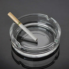 Glass Crystal Round Ashtray for Cigar & Cigarettes – Home & Office Table Decor - justgrabit.in | Just Grab It