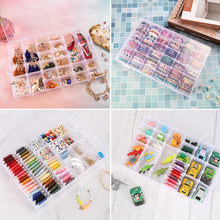 36 Grids Clear Plastic Organizer Box with Dividers Jewellery Storage Box 1 Pc - justgrabit.in | Just Grab It