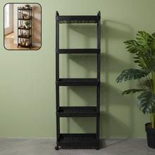5 Layer Multipurpose Rolling Storage Rack (1 Pc) - justgrabit.in | Just Grab It