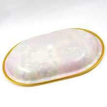Small Plastic Flower Printed Design Serving Tray (1 Pc / 27 x 18 CM / Mix Color) - justgrabit.in | Just Grab It