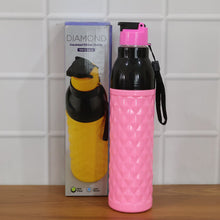 Plastic 1000 ML ApproxDiamond Pattern Leakproof Water Bottle (1 Pc) - justgrabit.in | Just Grab It
