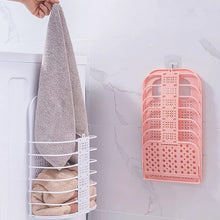 Wall Hanging Laundry Basket Clothes Hanger Dirty Hamper Clothes Storage Hook Clothes Rails for Laundry Washing Machine Bathroom Kids Dirty Clothes Storage Hanger (1 Pc) - justgrabit.in | Just Grab It