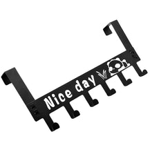Heavy - Duty Carbon Steel Over Door Hook Rack for Towels & Coats (1 Pc, 6 Hooks) - Justgrabit Inc.