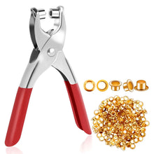 Grommet Setting Tool with 25 PCS Gold Eyelets Grommets Steel Hole Punch Setter Kit for Leather, Canvas, All Fabrics Men and Women Clothes, Shoes, Belts, Crafts - Justgrabit Inc.