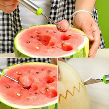 Multifunctional 2 1 Melon Baller - Stainless Steel Dig Scoop Fruit Carving Knife - justgrabit.in | Just Grab It
