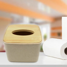 Tissue Box Desktop Stand Bamboo Tissue Cover Box Rectangular Paper Towel Holder Removable Tissue Dispenser for Bathroom Vanity Countertop Bedroom Car Holder Paper Towels Dispenser (1 Pc ) - Justgrabit Inc.