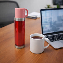 Insulated Travel Mug Bottle with Handle Lid (500 ML) - justgrabit.in | Just Grab It