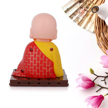 Red Solar Powered Sitting Buddha Statue (1 Pc / Medium) - justgrabit.in | Just Grab It