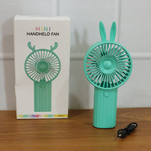 Cute Bunny Ear Design Portable USB Rechargeable Mini Handheld Fan (1 Pc) - justgrabit.in | Just Grab It