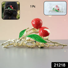 Decorative Berry Fruit Design Hair Claw Clip (1 Pc) - justgrabit.in | Just Grab It