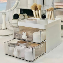 2 Layer 5 Compartment Desk Organizer with Transparent Drawer (1 Pc / 15×13×11 Cm) - justgrabit.in | Just Grab It