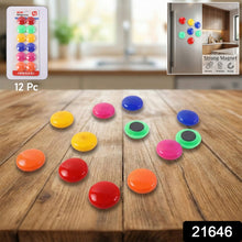 Colorful Round Refrigerator Magnets Set (12 Pc Set) - justgrabit.in | Just Grab It