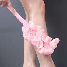 Loofah Back Scrubber with Long Handle for Shower & Bath Cleaning - justgrabit.in | Just Grab It