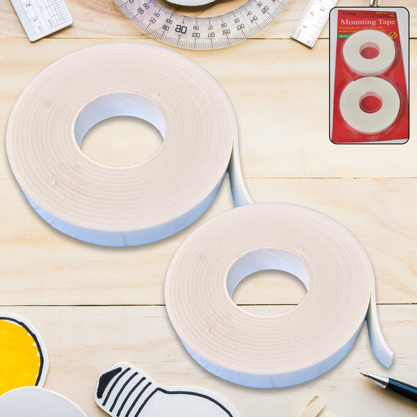 Strong Double Sided Tape Foam Mounting Tape (2 Pcs Set) - justgrabit.in | Just Grab It