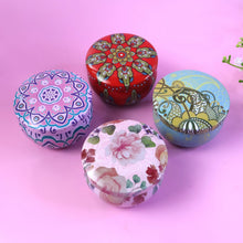 Premium Decorative Mandala Printed Metal Candle Container (4 Pc) - justgrabit.in | Just Grab It