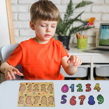 Wooden Number Puzzle Learning Educational Board (1 Set / 28×20 Cm) - justgrabit.in | Just Grab It