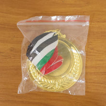 Gold Finish Winner Medal with Tricolor Ribbon for Sports (1 Pc) - justgrabit.in | Just Grab It