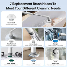 9 In 1 Rechargeable Electric Spin Scrubber with Telescopic Handle (1 Set) - justgrabit.in | Just Grab It