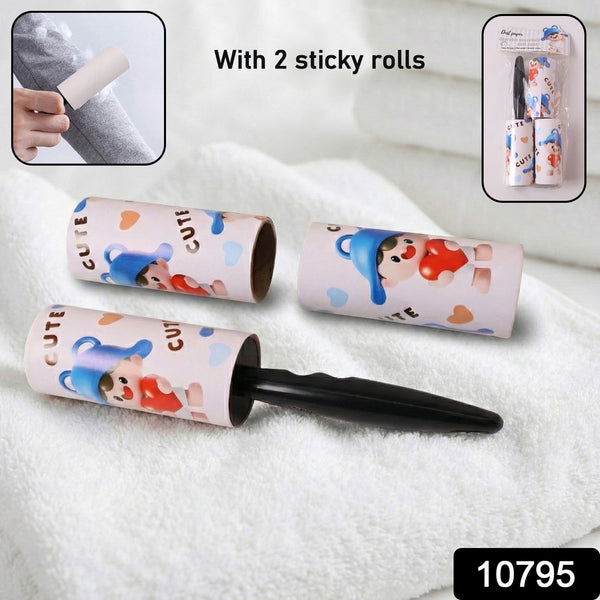 Reusable Sticky Lint Roller with Handle (1 Set) - justgrabit.in | Just Grab It