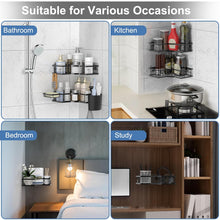 Iron Coating Self - Adhesive Corner Shelf Organizer (2 Pc) - justgrabit.in | Just Grab It