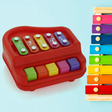 2 in 1 Baby Piano Xylophone Toy for Toddlers, 5 Multicolored Key Keyboard Xylophone Piano, Preschool Educational Musical Learning Instruments Toy for Baby Kids Girls Boys 3+ Years (1 Pc) - Justgrabit Inc.