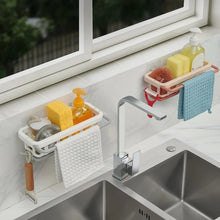 Multipurpose Platic Hanging Drain Rack Retractable Sponge Storage Hanging Rack With Adhesive Hook for Kitchen and Bathroom Dishcloth Holders Basket Drying Tray Organizer - Justgrabit Inc.