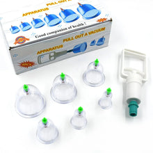 Vacuum Cupping Set 6 Pcs Kit Pull Out a Vacuum Apparatus Therapy Relax Massagers Curve Suction Pumps - justgrabit.in | Just Grab It