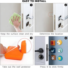 Cute Cartoon & Fruit Design Wall Door Stopper Bumper (1 Pc, Mix Design) - justgrabit.in | Just Grab It