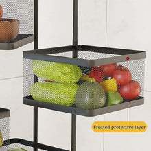 Metal High Quality Kitchen Trolley Kitchen Organizer Items and Kitchen Accessories Items for Kitchen Rack Square Design for Fruits & Vegetable Onion Storage Kitchen Trolley with Wheels (3 Layer) - Justgrabit Inc.