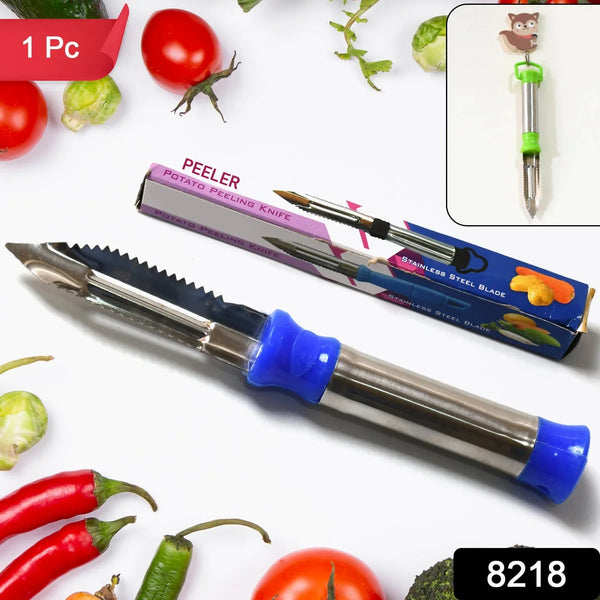 Stainless Steel 2 - in - 1 Vegetable Peeler - Multifunctional Grater with Hanging Ring (1 pc) - Justgrabit Inc.