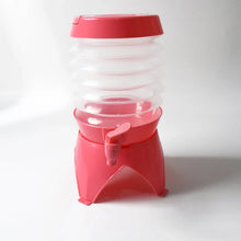 Plastic Collapsible Beverages Container with Tap Cold Drink Dispenser Folding Water Storage Water Jug Tank for Home and Outdoor Party Traveling Picnic (3.5 Litter/ Multicolor) - Justgrabit Inc.