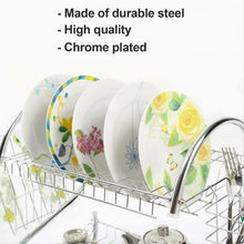 Stainless Steel 2 Layer Kitchen Dish Rack / Plate Cutlery Stand - Justgrabit Inc.