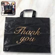 Premium Black Thank You Printed Plastic Carry Bag 30 × 39 Cm (1 Pc) - justgrabit.in | Just Grab It