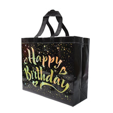 Birthday Gift Bag with Gold Shiny Stars, Reusable Party Gift Bags (1 Pc) - Justgrabit Inc.