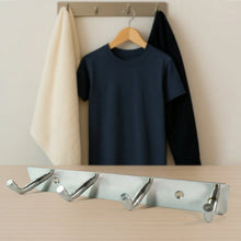 Stainless Steel Wall Mounted Coat 4 Hook Rack (20x3 / 1 Pc) - Justgrabit Inc.