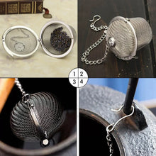 Stainless Steel Spice Tea Filter Herbs Locking Infuser Mesh Ball - Justgrabit Inc.