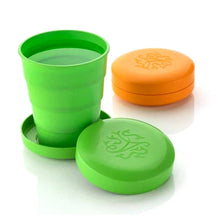 Portable Folding Travel Cup with Lid | Compact Expandable Tumbler for Kids & Camping - justgrabit.in | Just Grab It