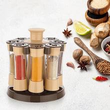 360 Revolving Spice Rack for Kitchen and Dining Table, 8 Spice jars - justgrabit.in | Just Grab It